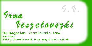 irma veszelovszki business card